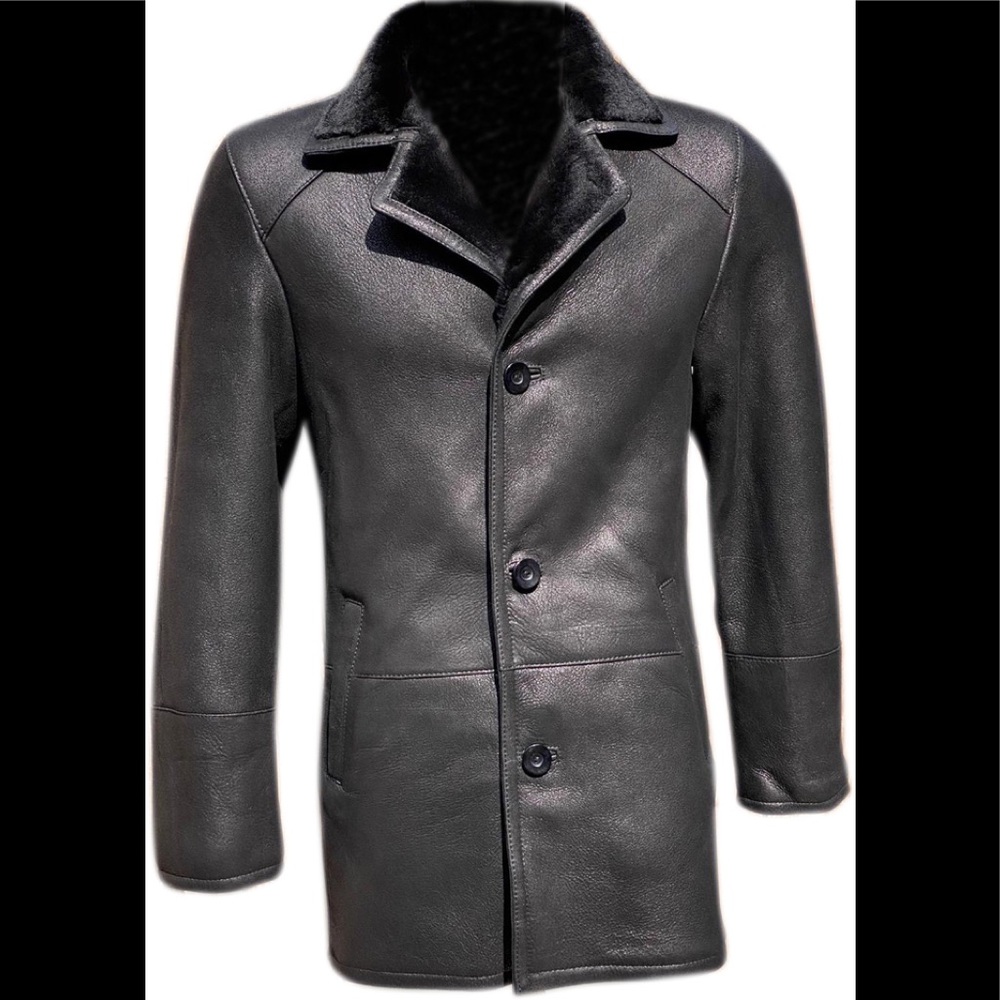 Sheepskin Shearling leather Winter long Coat